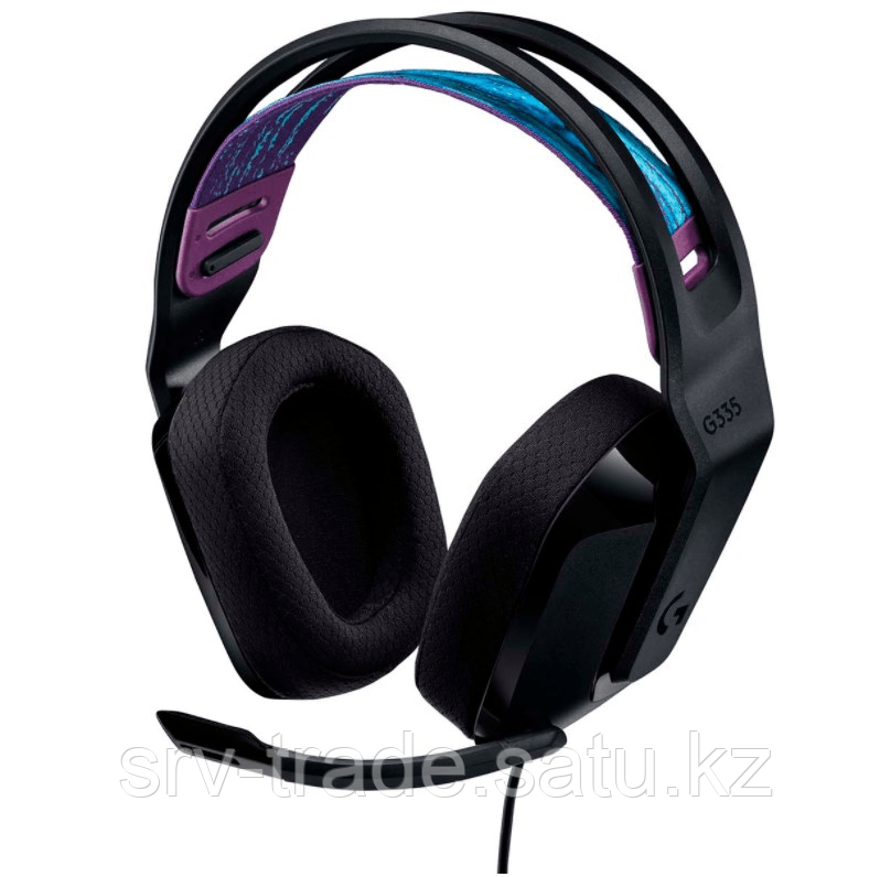 Гарнитура игровая Logitech G335 BLACK, 3.5mm (M/N: A00141) - фото 1 - id-p116143043