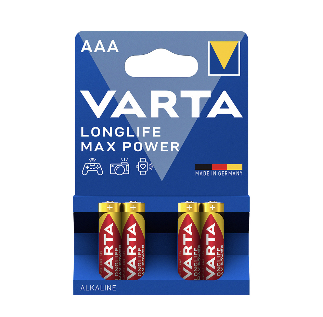 Батарейка VARTA Longlife Power Max Micro 1.5V - LR03/ AAA 4 шт в блистере - фото 1 - id-p86415543