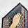 Грязезащитный придверный коврик полу круг 75*45 см коричневый в бордовую полоску, фото 3