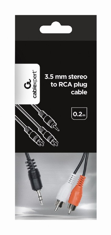 Cablexpert CCA-458/0.2 Кабель разветвитель аудио сигнала jack 3.5(Male) на 2xRCA, 0,2м - фото 3 - id-p116144093