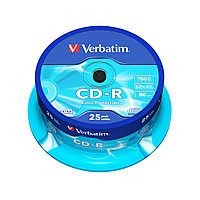Диск CD-R Verbatim, 700MB, 52х, 25 шт/упак