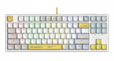 Клавиатура игровая Bloody S87 WHITE - фото 1 - id-p116144470