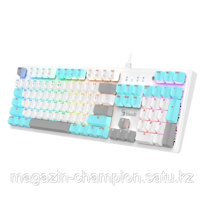 Клавиатура игровая Bloody S510R-Icy White Brown USB, механическая, 1,8м - фото 3 - id-p116144654