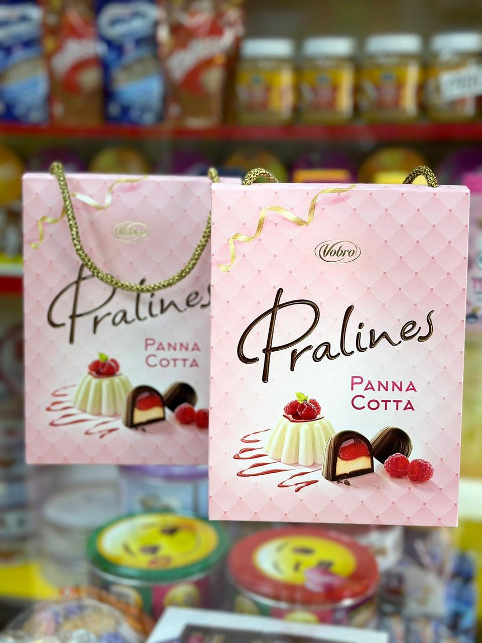 Шоколадные Конфеты с малиной Vobro Pralines Panna Cotta 190 гр
