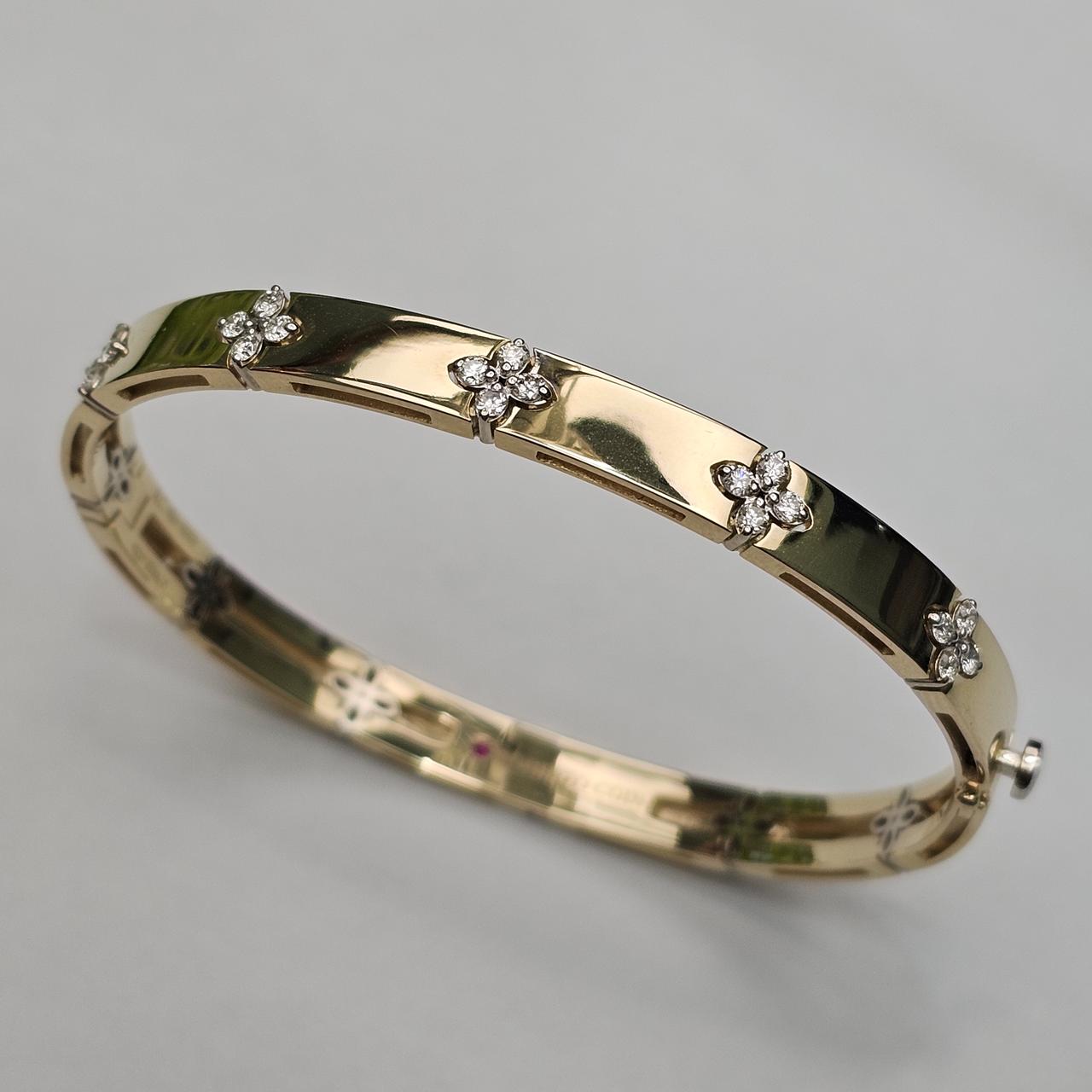 Золотой браслет с бриллиантами 0.55Ct VS1/H VG