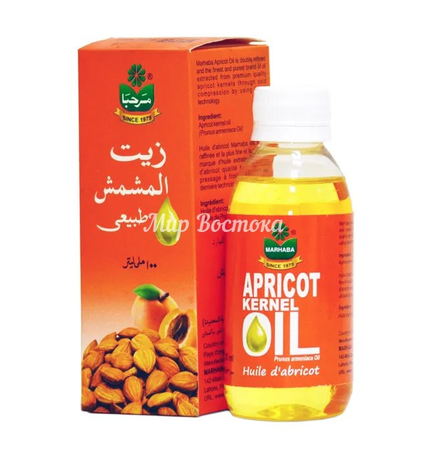 Абрикосовое масло Apricot Oil Marhaba (100 мл, Пакистан) - фото 1 - id-p116144871