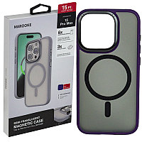 Чехол для Apple iPhone 15 Pro Max (6.7") back cover Marooke MR-AC004, MagSafe, Purple