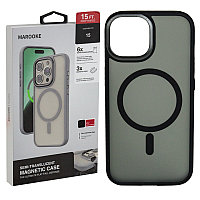 Чехол для Apple iPhone 15 (6.1") back cover Marooke MR-AC004, MagSafe, Black