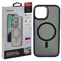 Чехол для Apple iPhone 15 (6.1") back cover Marooke MR-AC004, MagSafe, Purple