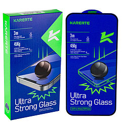 Защитное стекло Apple iPhone 14 Pro Max (6.7*) Karerte 45 kg Ultra Strong (AL), Black