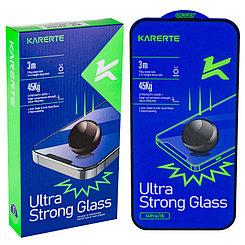Защитное стекло Apple iPhone 14 Pro / 15 (6.1*) Karerte 45 kg Ultra Strong (AL), Black