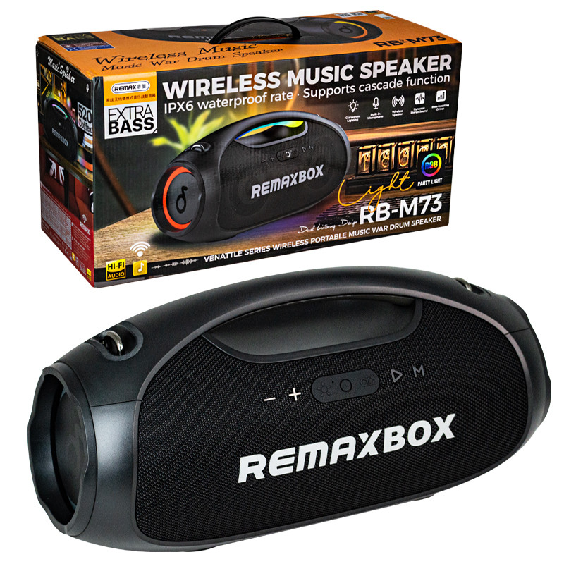 Портативная акустическая система Bluetooth Remax RB-M73, 60W, RGB, Black - фото 1 - id-p116144524