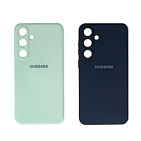 Чехол для Samsung Galaxy S24 Plus back cover Silky and soft-touch Silicone Cover, Cam Protection, Mi