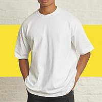 Габаритті емес футболкалар (oversize)ақ түсті | Футболкаларды тапсырыс бойынша тігу