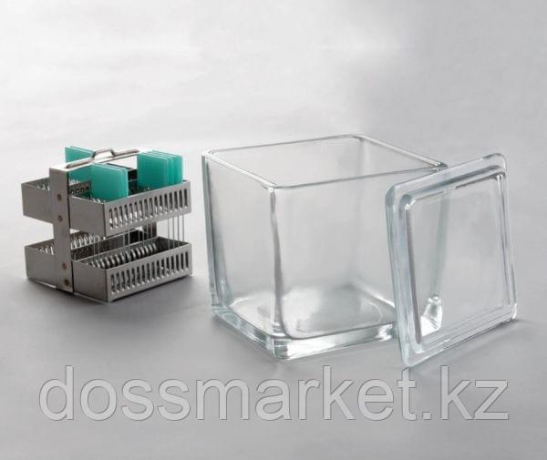 Емкость стеклянная для окраски микропрепаратов 95х105х75 мм на 30 стекол - фото 1 - id-p116145293