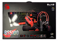 Комплект игровой Bloody BS5100 4в1 S510R+W95Max Sports Red + G200S + BP-50L