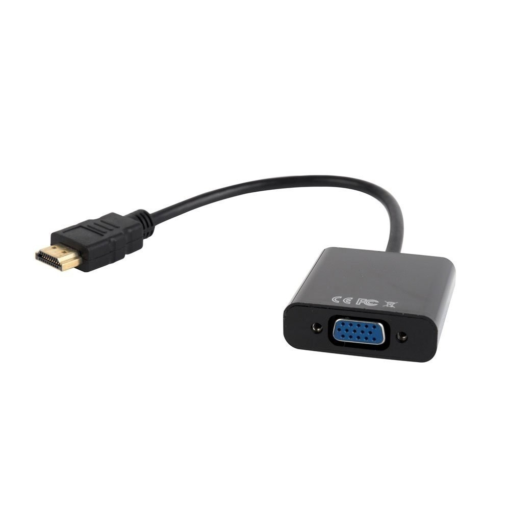 Cablexpert A-HDMI-VGA-03 Переходник HDMI-VGA 19M/15F, длина 15см, аудиовыход Jack3.5 - фото 1 - id-p116147171