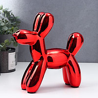 Копилка керамика "Воздушный шарик - собачка" красный 21х7,5х22 см