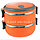 Ланч бокс для еды контейнер пищевой 2 секции (Two layers) 1,4 л оранжевый, фото 2
