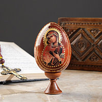 Сувенир Яйцо на подставке икона "Божья Матерь Феодоровская"