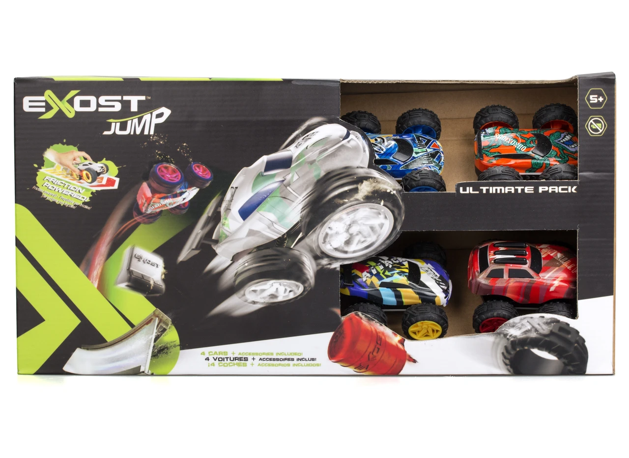 Игровой набор с 4 машинками и аксессуарами EXOST