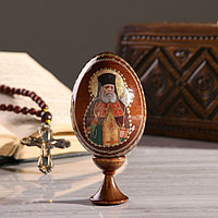 Сувенир Яйцо на подставке икона "Святой Лука"