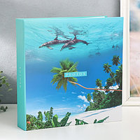 Фотоальбом на 500 фото 10х15 см, пластик. листы , кольца "deep blue" Дельфины