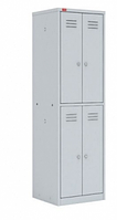 Двухсекционный металлический шкаф для одежды ШРМ-24