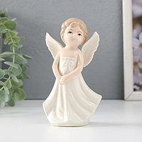Сувенир керамика "Девочка-ангел в белом сарафане" 6,8х4,3х11,5 см