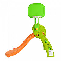 PITUSO Горка с регулир. баскет. кольцом Flower Orange+green 115*65*120h