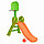 PITUSO Горка с регулир. баскет. кольцом Flower Orange+green 115*65*120h, фото 4