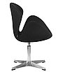 Кресло дизайнерское  SWAN, черная ткань AF9, алюминиевое основание, фото 2