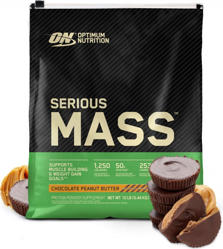 Гейнер Serious Mass, 5440 g, Optimum Nutrition Шоколад-арахис - фото 1 - id-p113810269