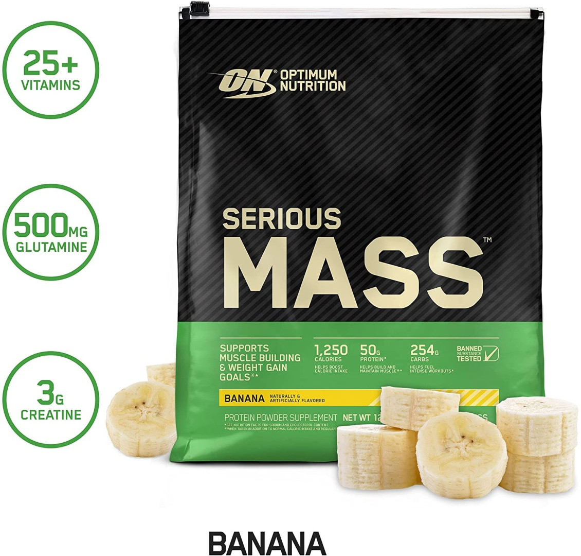 Гейнер Serious Mass, 5440 g, Optimum Nutrition Банановый - фото 1 - id-p113810267