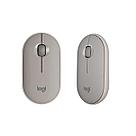 Мышь Bluetooth LOGITECH M350 Pebble - Песчаный, фото 3