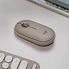 Мышь Bluetooth LOGITECH M350 Pebble - Песчаный, фото 7