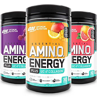 Аминокислоты Amino Energy + UC-II COLLAGEN, 270 g, Optimum Nutrition Grape remix