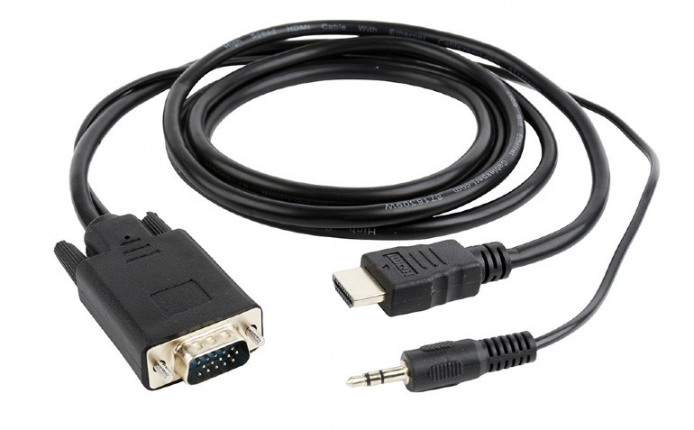 Cablexpert A-HDMI-VGA-03-6 Кабель HDMI-VGA 1.8м, v2.1, 19M/15M + 3.5Jack, черный, позол.разъемы, пакет - фото 5 - id-p116149498