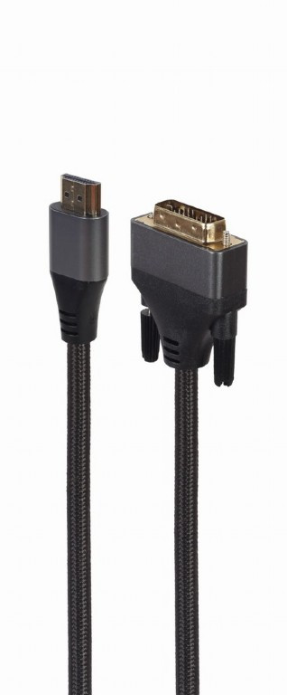 Cablexpert CC-HDMI-DVI-4K-6 Кабель HDMI-DVI 1.8м, 4K, 19M/19M, single link, нейлоновая оплетка - фото 2 - id-p116149506