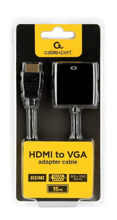 Cablexpert A-HDMI-VGA-04 Переходник HDMI-VGA 19M/15F, провод 15см - фото 3 - id-p116149526