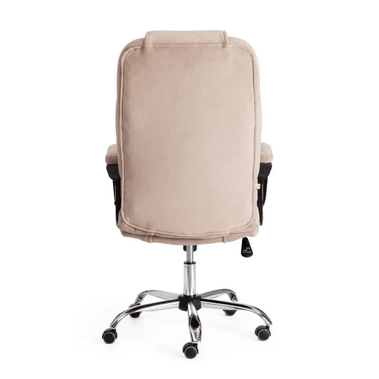 Офисное кресло Bergamo хром флок бежевый - фото 5 - id-p116150041