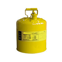 Стальная ёмкость для хранения и дозированного розлива опасных веществ, объём 19 литров, жёлтая
