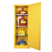 Пожаробезопасный шкаф для хранения ЛВЖ и ГСМ, 1 дверь, 3 полки, вместимость 83 литра, 1650 х 600 х 460 мм