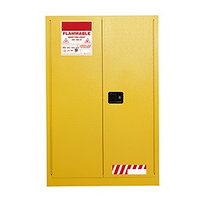 Противопожарный шкаф для хранения ЛВЖ и ГСМ, 2 двери, 2 полки, вместимость 170 литров, размеры 1650 х 1090 х 4