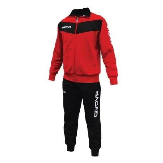 Tracksuit Givova Tuta Visa TR018 1210 red/black - фото 1 - id-p116163169