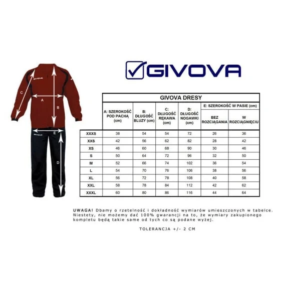 Tracksuit Givova Visa navy blue white 0403 - фото 2 - id-p116163182