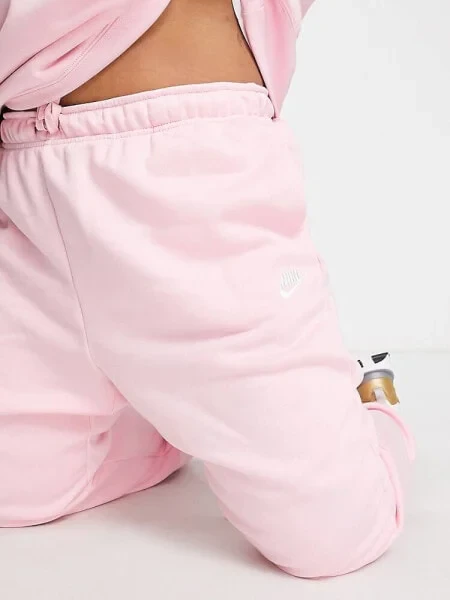 Nike Plus Club fleece joggers in soft pink - фото 3 - id-p116163228