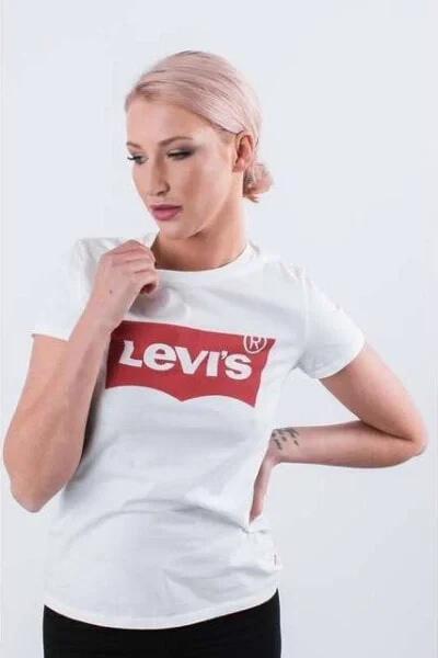 Levi`s THE PERFECT TEE 0053 LARGE BATWING WHITE - M - damskie - biały - фото 1 - id-p116164080