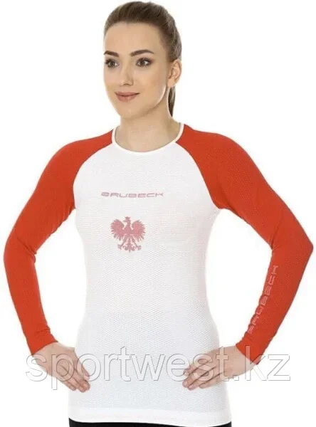 Brubeck Koszulka damska 3D Husar PRO biało-czerwona r.L (LS13200) - фото 1 - id-p116164191