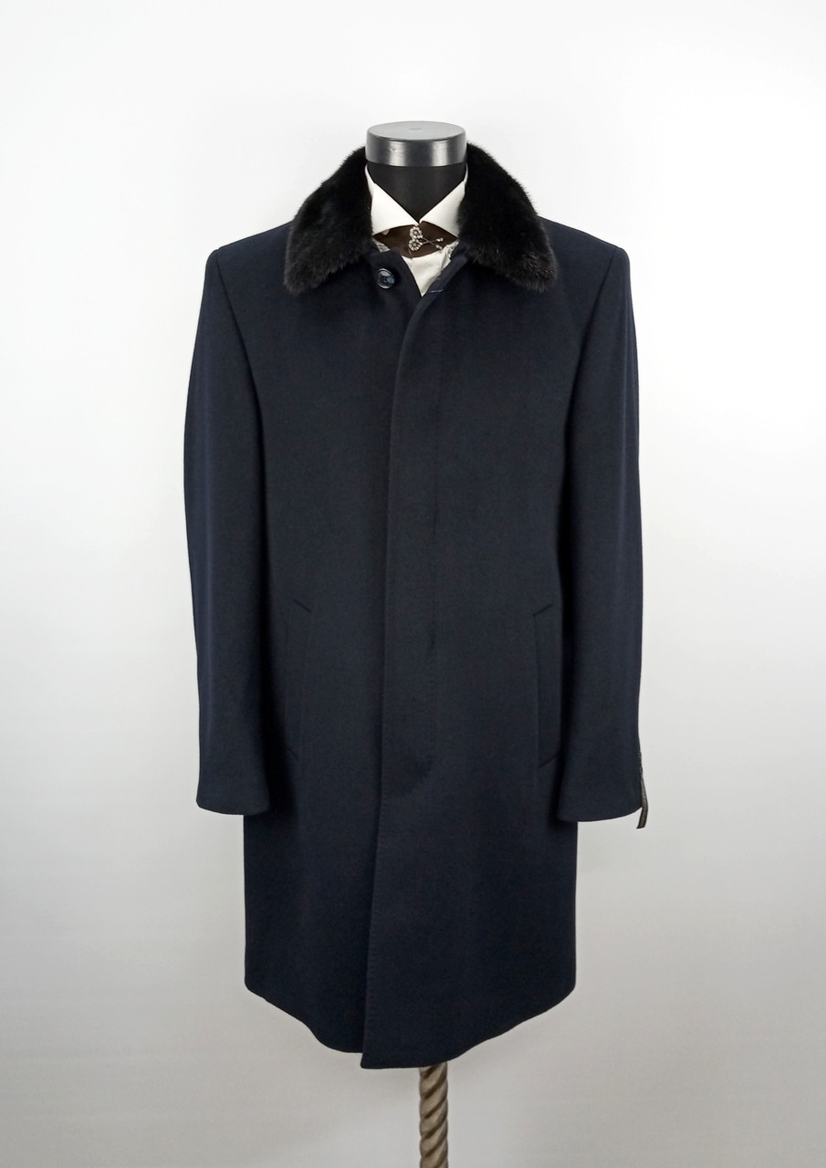 Кашемировое пальто мужское с норкой - фото 1 - id-p116164340